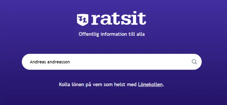 Gå in på Ratsit och söker på personen.